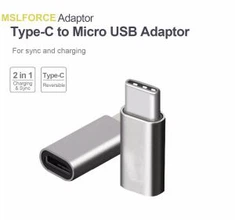 MSLFORCE | المعدن المغناطيسي 480Mbps و3A مايكرو USB إلى USB-C محول تحويل موصل الألومنيوم الإسكان للحصول على الإرسال