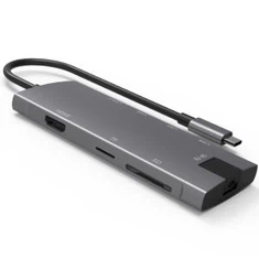 usb ج محور hdmi إيثرنت بطاقة sd 8 في 1 المحور