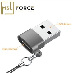 MSLFORCE Online Shopping | USB 3.0 A Male to USB 3.1 type C Female Adapter with Keychain Design