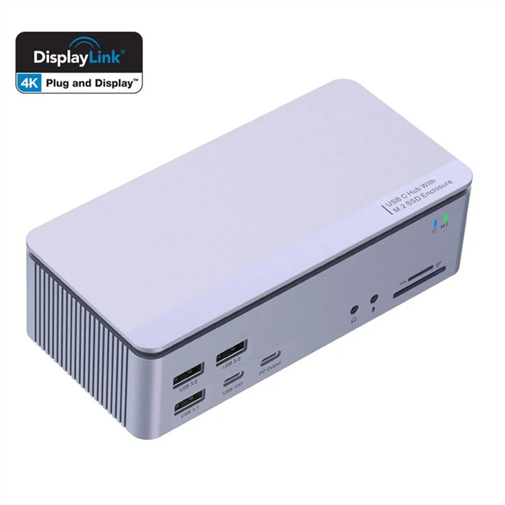 DisplayLink DL6950 19 IN 1 USB C Dock With M.2
