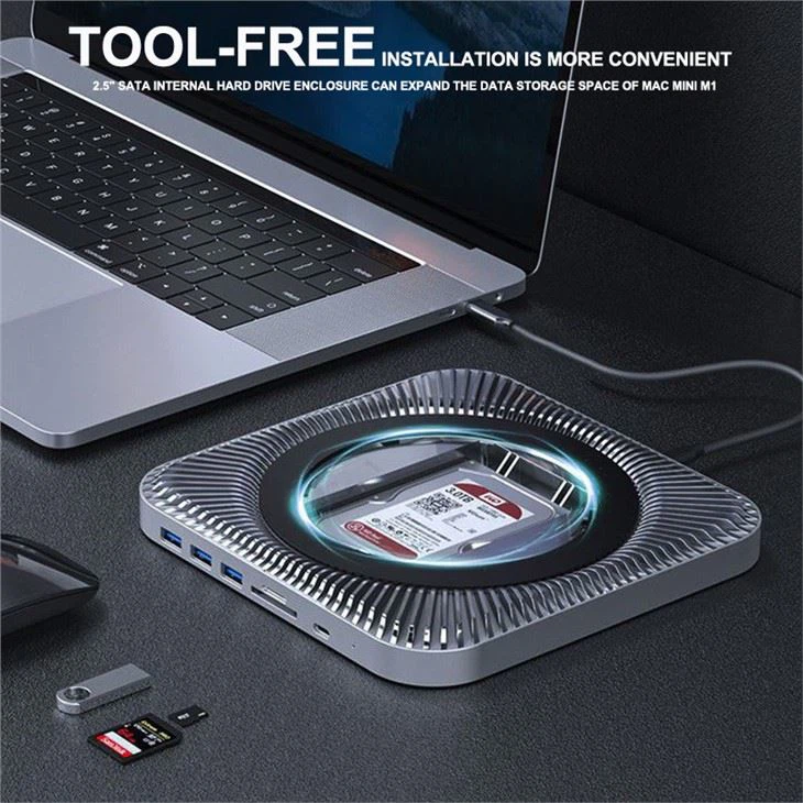 MAC MINI Dock Station With External Storage Disk