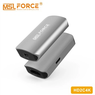 محول HDMI 4k60hz إلى USB-C أنثى إلى أنثى مع ناقل طاقة USB C.