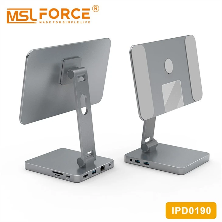 USB C HDMI 4K60Hz 10G HUB - حامل مغناطيسي لجهاز iPad Pro Air